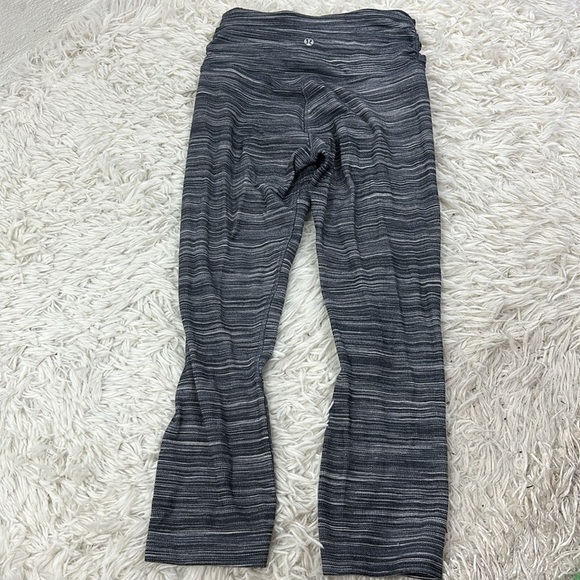 Lululemon Align Crop 21" *Cross Waist Mini Space Dye Herringbone Heathered Black - Picture 4 of 6